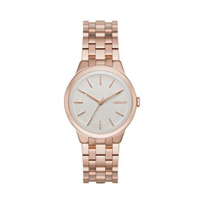 Ladies rose gold 'park slope' analogue watch ny2383